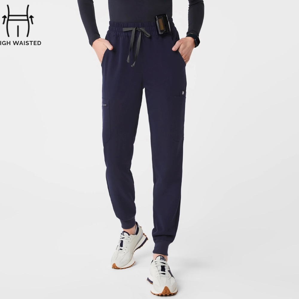 Figs High Waisted Uman Relaxed Jogger Scrub Pants Navy Size XL